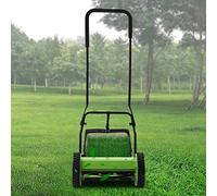 CHUOZI Tondeuse à gazon manuelle sans fil réglable en hauteur et récupérateur d'herbe efficace avec panier de collecte amovible, 4 roues 30,5 cm 5 lames