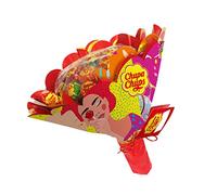 Chupa Chups - Bouquet de 19 Sucettes - Parfum Fraise, Orange, Pomme, Cerise, Pastèque, Citron - Cadeau Original Saint-Valentin, Anniversaires, et pour Toutes Occasions