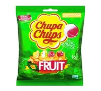 Chupa Chups – Sachet de 16 sucettes fruits – 4 parfums – Sans gluten, sans édulcorants