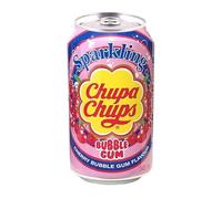 Chupa Chups - Corée Drink Gomme Cerise (Cherry Bubble Gum) 345 ml - NOUVEAU - Boisson pétillante avec arôme, Soda, Cola,