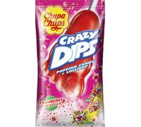 Chupa Chups Crazy Dips Strawberry Lolly pétillant 14g