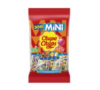 Chupa Chups - Grand Sachet de 300 Mini Sucettes ? la Pulpe de Fruit - Parfums Vari?s - Cola et Go?ts Fraise, Orange et Pomme - Sans Gluten, 0% de Mati