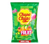 Chupa Chups Lollipops Fruit, Sucettes de Fruits, Pomme, Fraise, Orange, Cerise, 250 Pièces, 3 kg