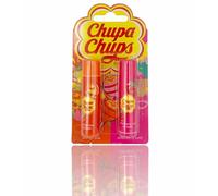 Chupa Chups Lot de 2 baumes pour lèvres orange et fraise