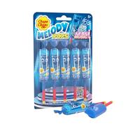 Chupa Chups Melody Pop Lot de 5 sucettes sifflantes à saveur framboise bleue emballées individuellement