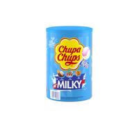 Chupa Chups – Tube de 100 sucettes Milky Choco/Vanille, Lait/Fraise, Caramel – 1,2 kg
