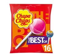 CHUPA CHUPS - Sucettes Gourmandes Assorties, Explosion de Saveurs Fruitées, Sachet 192g (16 pièces) - Le lot de 2