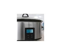 Cecotec Mijoteuse Chup Chup Matic de 5,5 litres, 240 W, Écran LCD, 2 Niveaux de Puissance et Fonction Maintien au Chaud, Couvercle en Verre, Bol en Céramique et Amovible, Noir