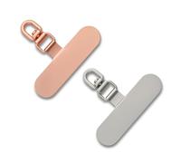 CHUQING Lot de 2 patch de chaîne de téléphone portable universel Patch pour cordon de téléphone portable Rose et argent