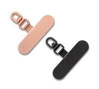 CHUQING Lot de 2 patch de chaîne de téléphone portable universel Patch pour cordon de téléphone portable Rose et noir