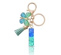 CHUQING Porte Clé Lettre Femme Papillon Pompon | Initiale Brillante avec Papillon et Petit Pompon, Idéale pour Décorer Clés, Sac ou et Offrir un Cadeau Attentionné