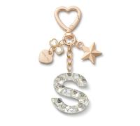 CHUQING Porte-clés lettre avec initiale avec lettres pour filles et femmes Argent-S