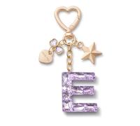 CHUQING Porte-clés lettre avec initiale avec lettres pour filles et femmes Violet E