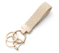 CHUQING porte-clés voiture porte-clés macramé court élastique porte-clés femme, r-10 kaki, S