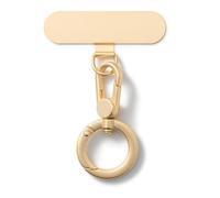 CHUQING Support de Téléphone pour Collier, Support Métallique Pivotant à 360°, Fixation Universelle pour Lanière Or Champagne