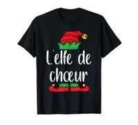 Chœur d'elfes Chant de Noël Chorale d'église Costume T-Shirt