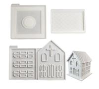 Church House Silicone Mold, 3D Craft Statue Mold, Elegant Silicone Casting