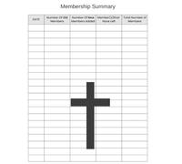 Church Membership Record Book: Church Records Keeping, Church Record Book for Small Churches, Church Records Notebook