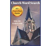 Church Word Search Puzzle Book: Word Searches with Easy to Read Print about Church, God, Religion and more | 6x9 inches, 110 pages | 50+ ... for Holiday Gift, Vacation Activities and Free Times