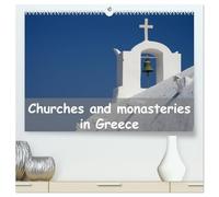 Churches and monasteries in Greece (High Quality Premium Wall Calendar 2026 DIN A2 landscape),CALVENDO 12 Month Wall Calendar: Thirteen photos of Greek churches, chapels and monastaries