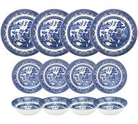 Churchill Blue Willow Service de table 12 pièces