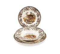 Service de table Churchill Wild Life, ETW, blanc ivoire/marron, 26 x 20 x 26 cm,