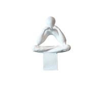 CHURICH-E Ornamenten, Ornements de Portrait minimalement créatifs, Sculptures d'art Abstrait, œuvres for Armoire à vin Maison, Woondecoratie(White)