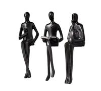 CHURICH-E Ornamenten, Ornements Modernes et épurés, Figures abstraites, bibliothèque Haut de Gamme for Salon ou Bureau, décoration intérieure, Woondecoratie(Black)