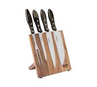 CHURRASCO POLYWOOD set de couteaux dans un support magnétique 5pcs brown wood