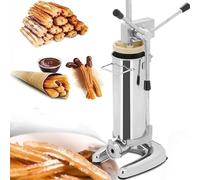 Churro Maker Machine manuelle en acier inoxydable avec 5 moules Idéal pour les restaurants et boulangeries Capacité 3 l