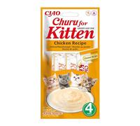Churu Lot de 4 friandises saines pour Chatons de Moins de 12 Mois, Poulet (4 pièces x 14 g)