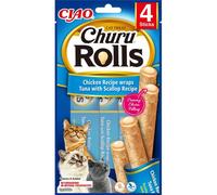 Churu - Rolls Chicken/Tuna Wrap With Scallop 4pcs- (798.5082)