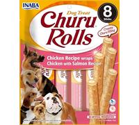 Churu Rolls Snack sain pour chien 8 x 8 x 12 g (poulet et saumon)