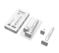 CHUSE Bio Pen BIO4 Derma Stamp - Tampon à micro-aiguilles pour la peau, le visage, les cheveux, le cuir chevelu et la barbe - Outil Dermastamp avec 2 têtes de rechange - Kit de tampons à