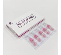 CHUSE V6 Lot de 10 cartouches PMU professionnelles permanentes pour le travail de ligne, les coups de cheveux, les sourcils, les lèvres et les eyeliners - 7 Magnum incurvés, cône court de 0,25 mm
