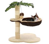 Chusui Arbre à Chat,Arbre à Chat avec Griffoir,Arbre a Chat Pas Cher,Arbre à Chat avec griffoir en sisal 50 cm Beige et Marron