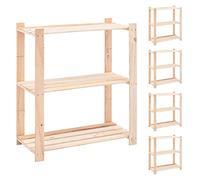Chusui Étagère à 5 niveaux, bibliothèque étagère, étagère à livres, étagère escalier, étagères pour chambre d'enfant, meubles étagères, 3 unités en bois de pin massif 150 kg