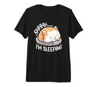 Chut... Je Dors, fatigué, Je Fais la Sieste, Paresseux, drôle, Chat endormi T-Shirt Haut de Gamme