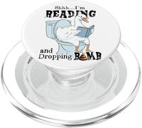 Chut, Je lis et Je largue Bomb Goose PopSockets PopGrip pour MagSafe