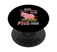 Chut, Je ne Parle qu'à Mes cochons Aujourd'hui PopSockets PopGrip Adhésif