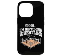 Chut, Je Regarde Wrestling Funny Wrestler Fan Men Boys Kids. Coque pour iPhone 13 Pro