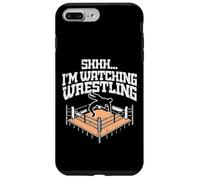 Chut, Je Regarde Wrestling Funny Wrestler Fan Men Boys Kids. Coque pour iPhone 7 Plus/8 Plus