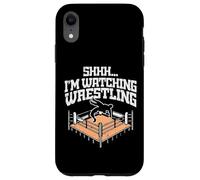 Chut, Je Regarde Wrestling Funny Wrestler Fan Men Boys Kids. Coque pour iPhone XR