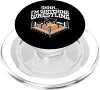 Chut, Je Regarde Wrestling Funny Wrestler Fan Men Boys Kids. PopSockets PopGrip pour MagSafe