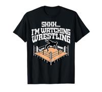 Chut, Je Regarde Wrestling Funny Wrestler Fan Men Boys Kids. T-Shirt