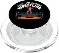Chut, Je suis en Train de Regarder Wrestling Funny Fan Design PopSockets PopGrip pour MagSafe