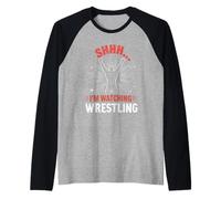 Chut, Je suis en Train de Regarder Wrestling Funny Wrestling Manche Raglan