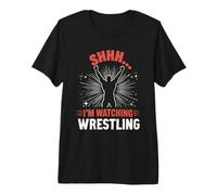 Chut, Je suis en Train de Regarder Wrestling Funny Wrestling T-Shirt Haut de Gamme
