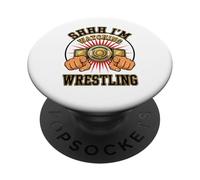 Chut, Je suis en Train de Regarder Wrestling PopSockets PopGrip Adhésif