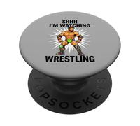 Chut, Je suis en Train de Regarder Wrestling PopSockets PopGrip Adhésif